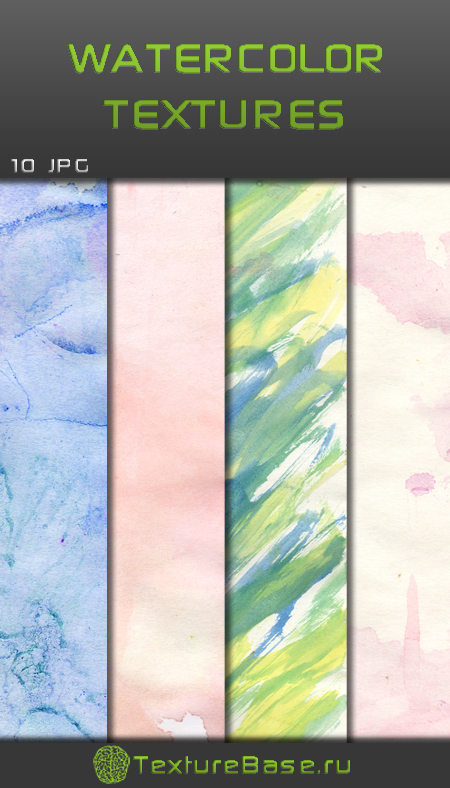 10 free high res watercolor textures -  