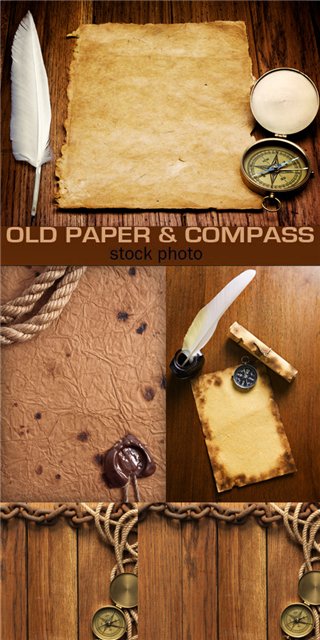 Old paper & compass
