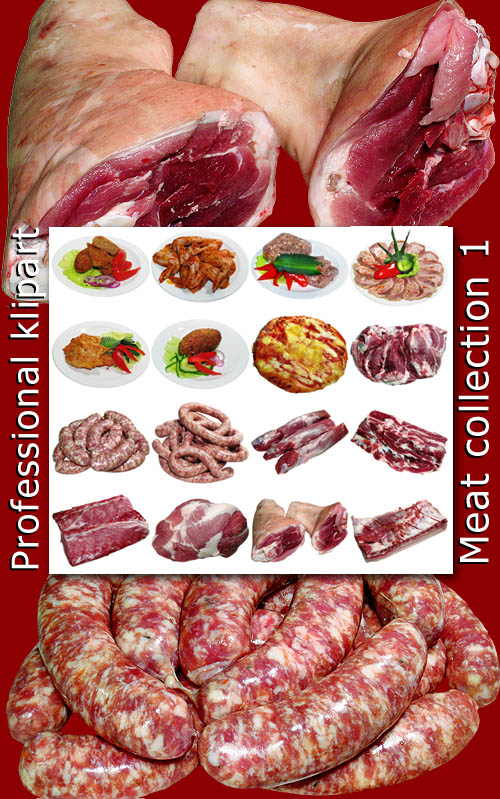 Meat - PSD clipart