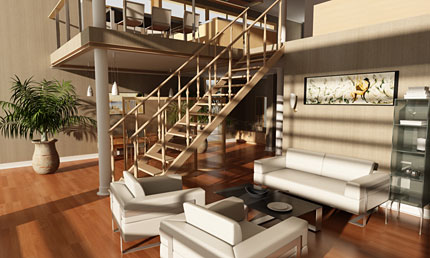 3D living room interior 2 - 3D   