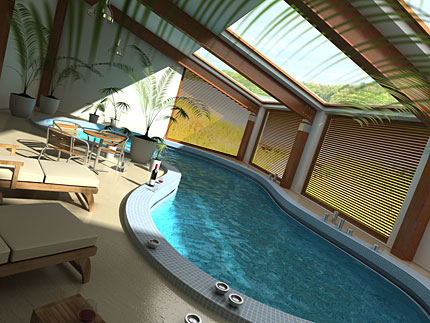 3D swimming pool interior - 3D  