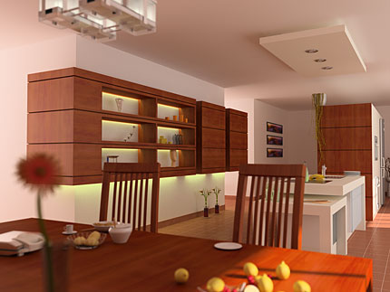 3D Kitchen Interior 4 - 3D  