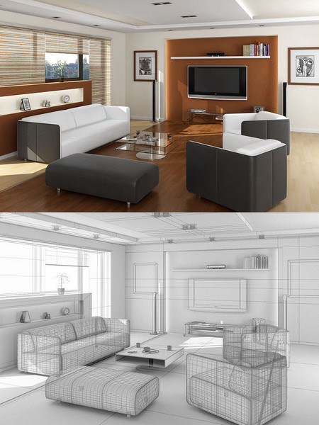 3D living room interior 6 - 3D      