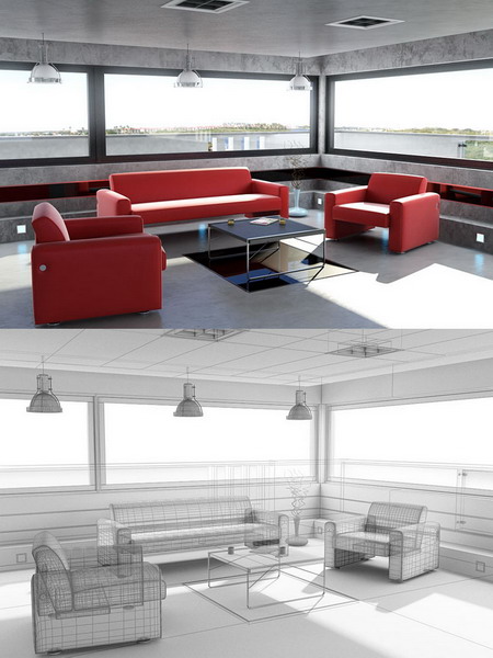 3D living room interior 7 - 3D   