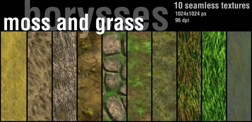 Moss and grass -     