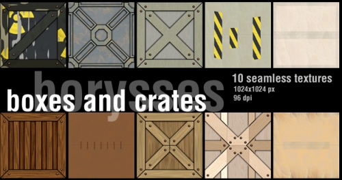 Boxes and crates with bump map -   