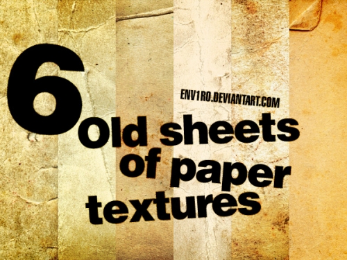 6 Old sheets of paper textures -    