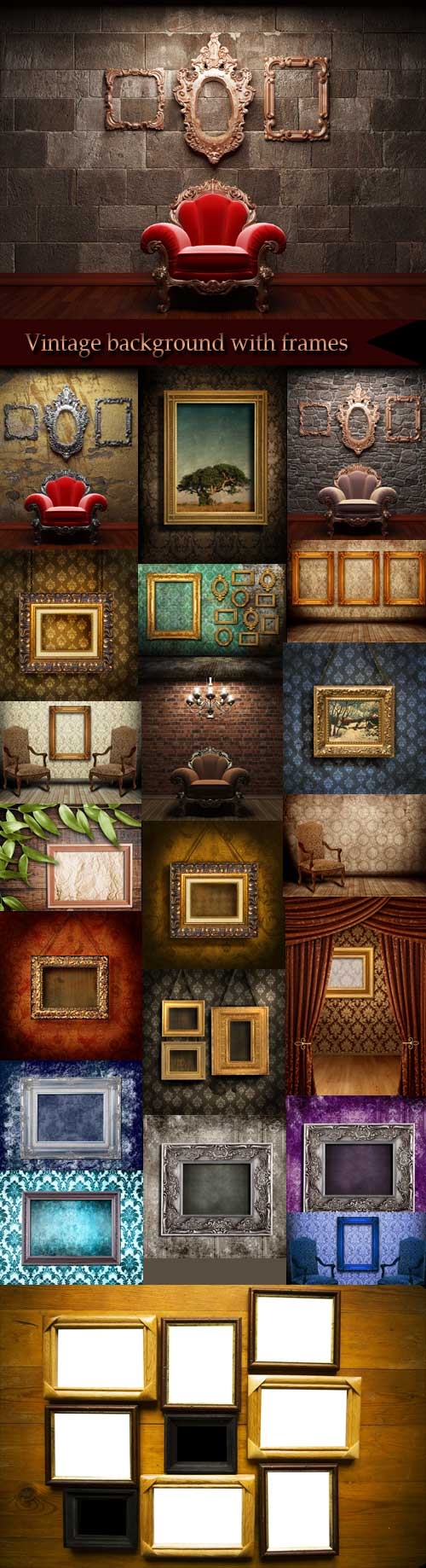 Vintage background with frames