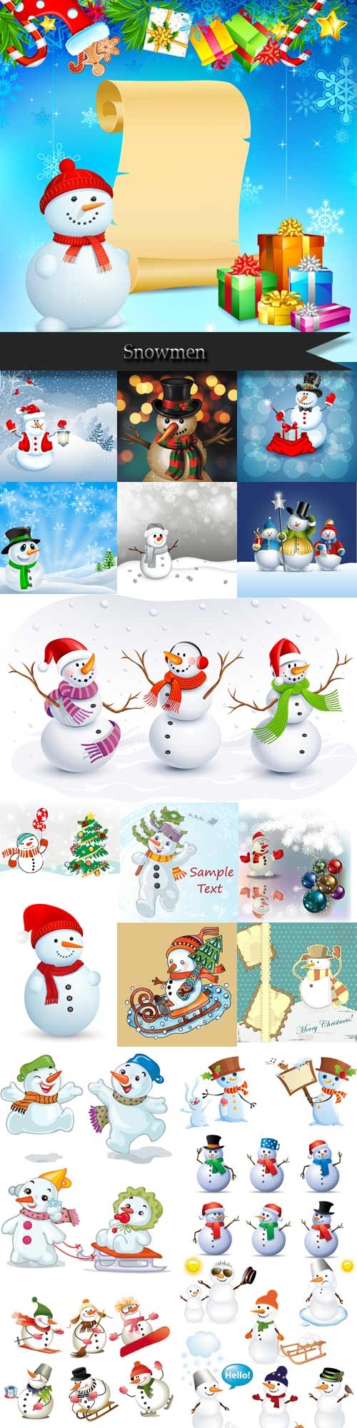 Vector snowmen