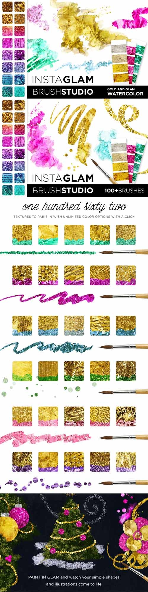 InstaGlam Brush Studio: Gold + Glam