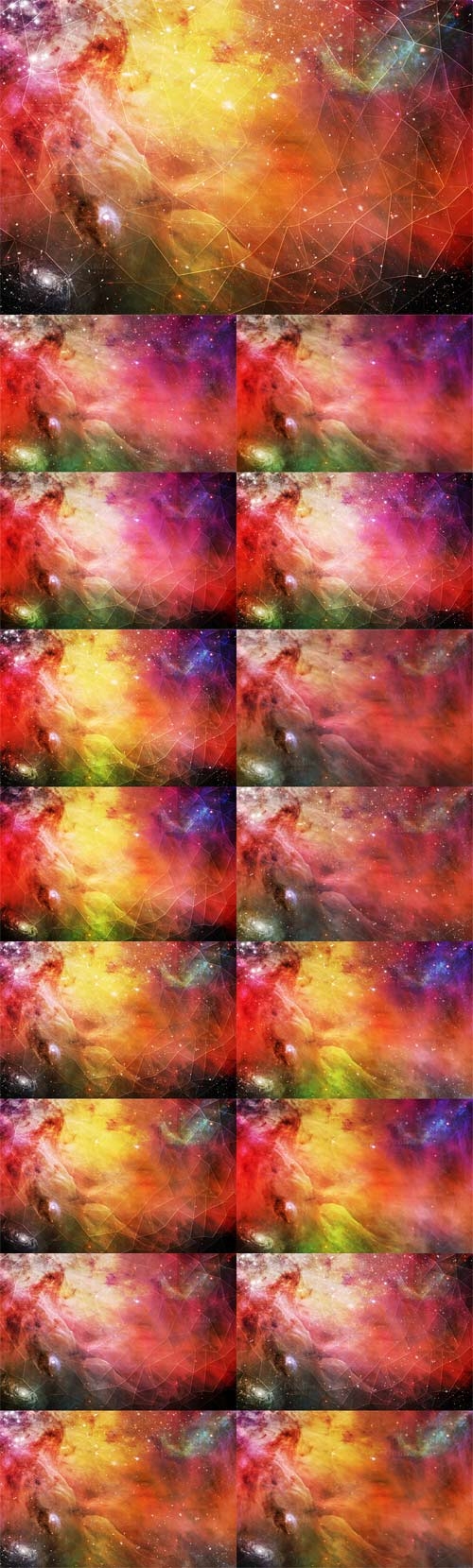 Colorful Space Geometry - Creativemarket 126134