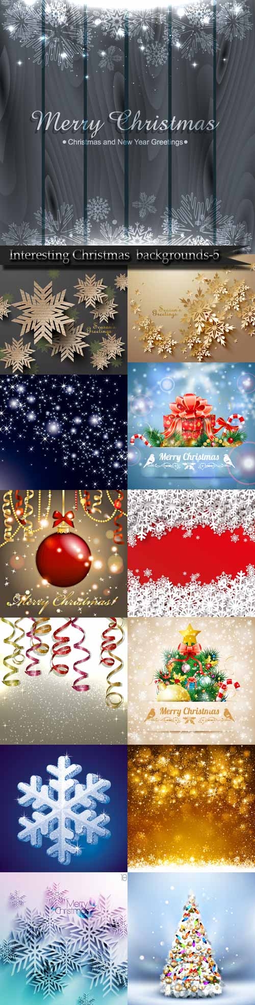 Interesting Christmas vector backgrounds-5