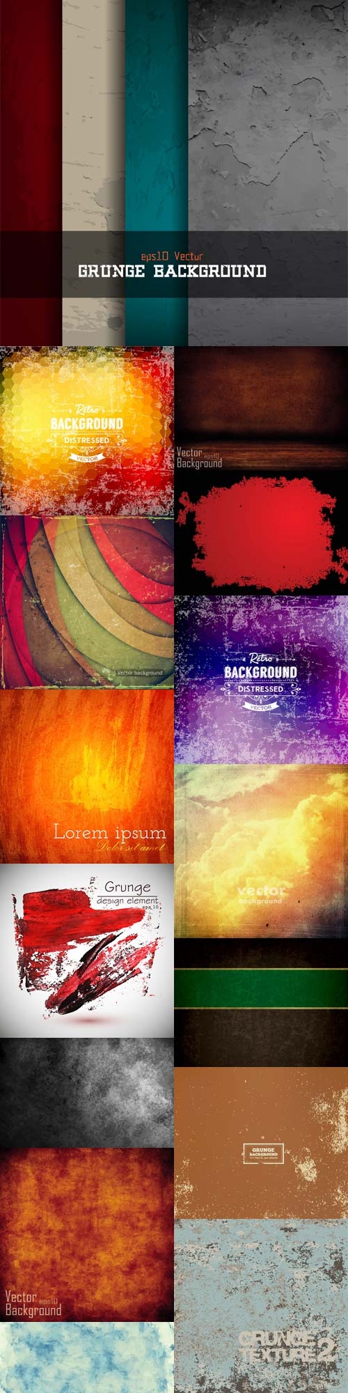 Grungy vector backgrounds