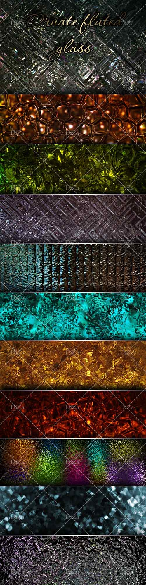 Ornate fluted glass textures 