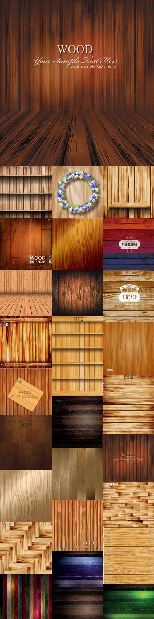 Noble wooden backgrounds vector