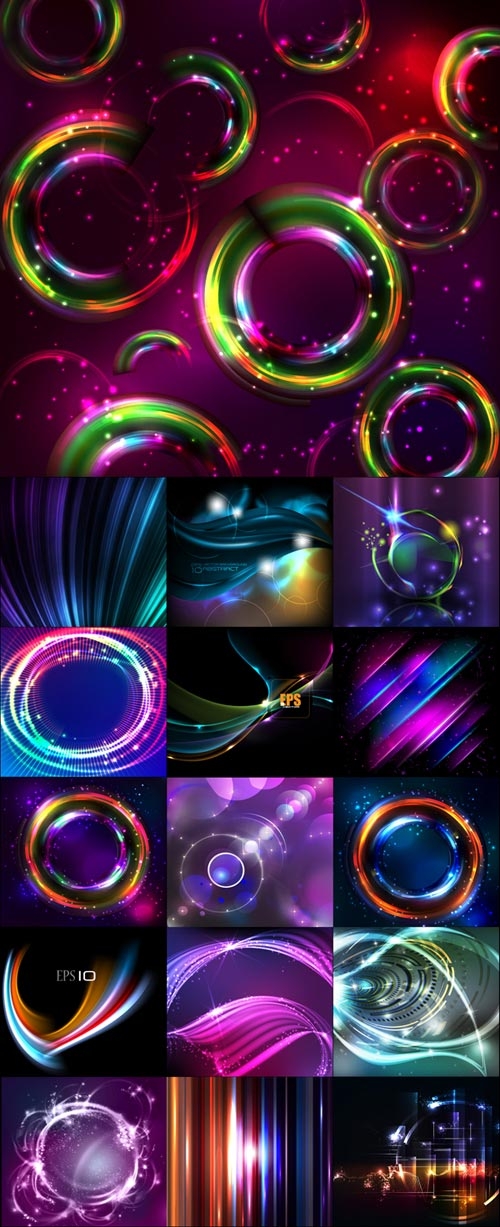 Stylish abstract vector backgrounds set 4