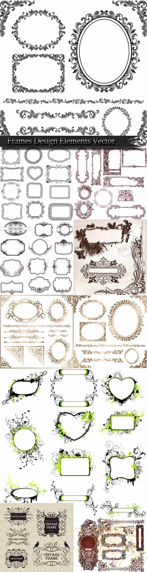 Frames Design Elements Vector