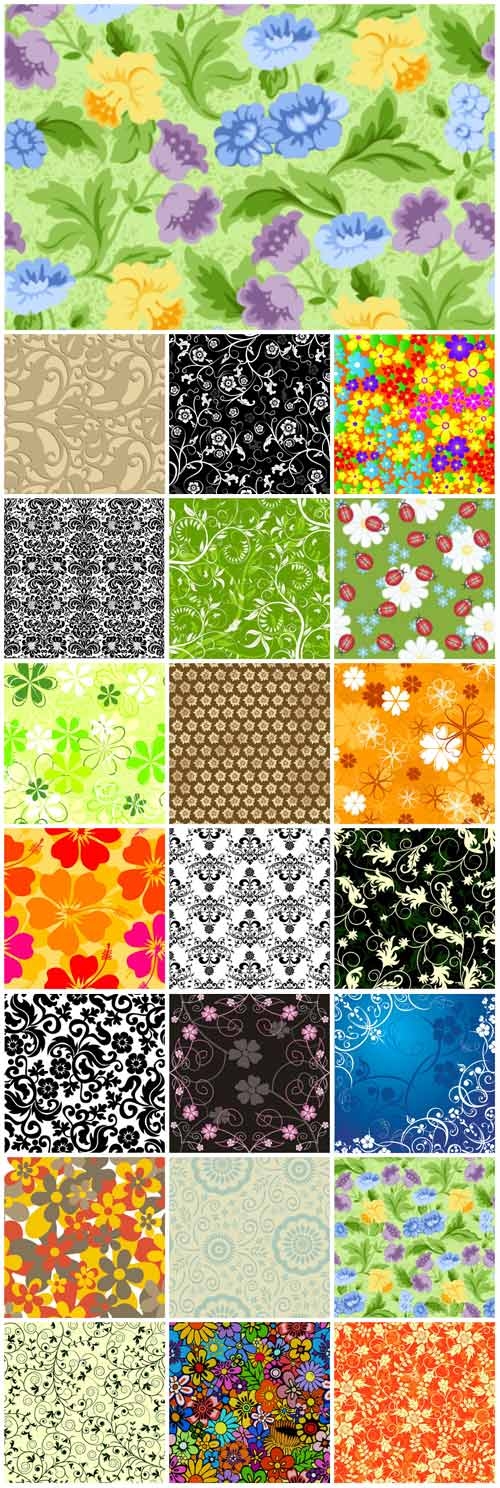 Floral patterns backgrounds stock vector - 3