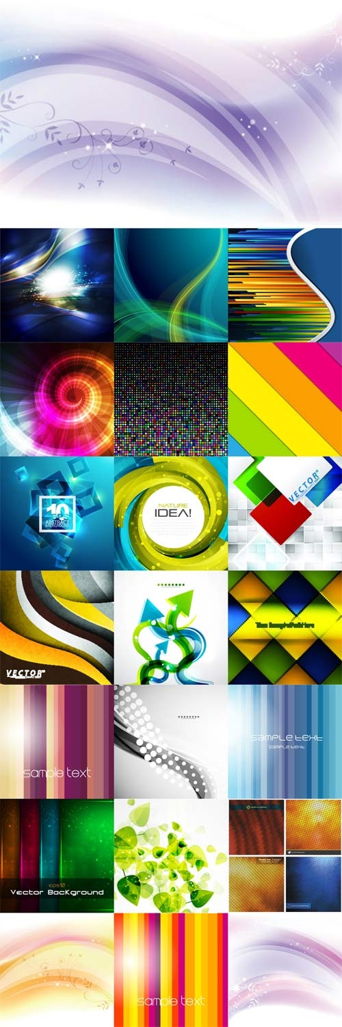 Bright colorful abstract backgrounds vector - 5