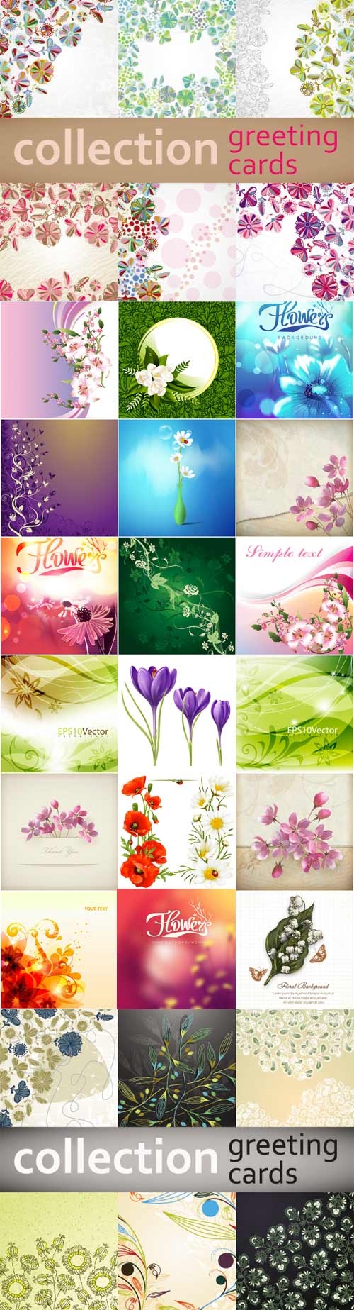 Romantic vector background with flowers-3