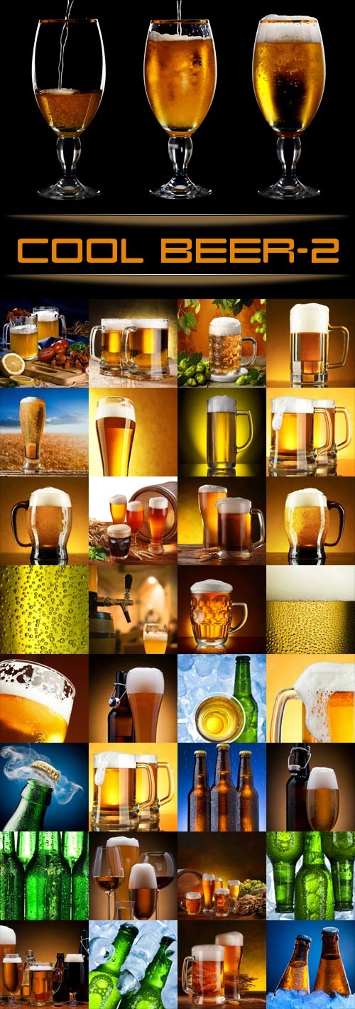 Fresh cool beer raster graphics - 2