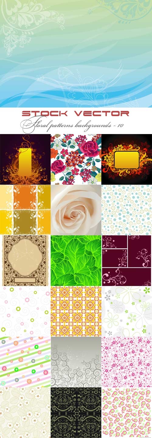 Floral patterns backgrounds stock vector - 10