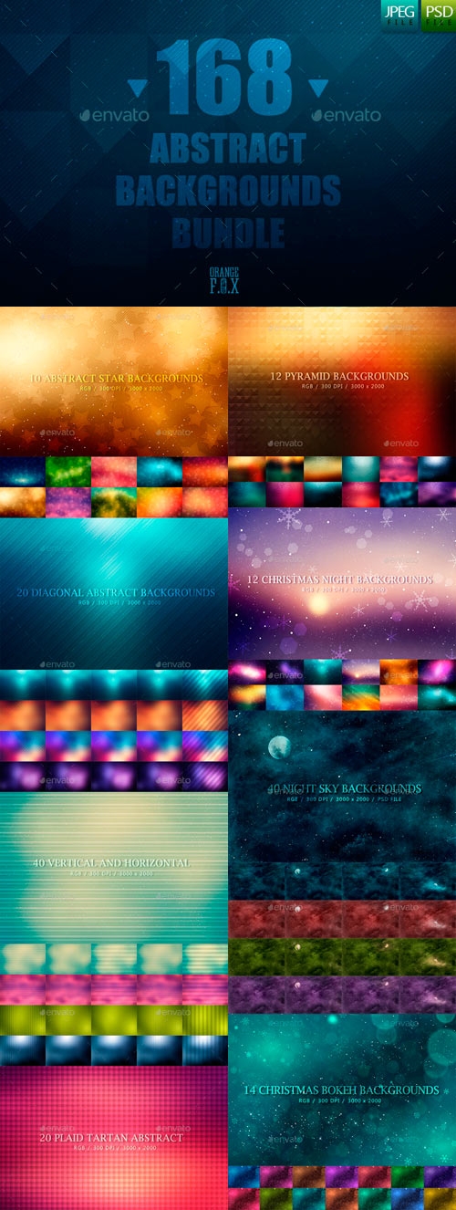 Graphicriver - 168 Abstract Backgrounds Bundle 11351191  