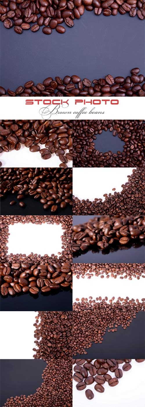 Brown coffee beans