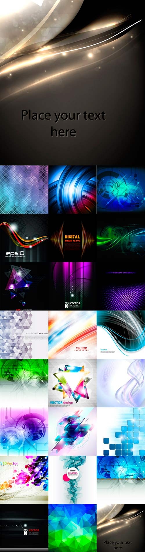 Bright colorful abstract backgrounds vector -25