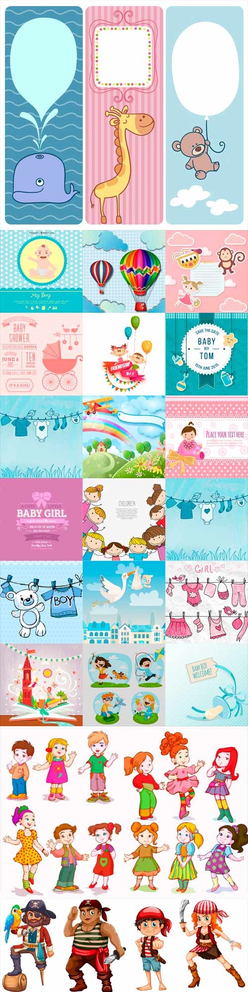 Children vector for boys and girls