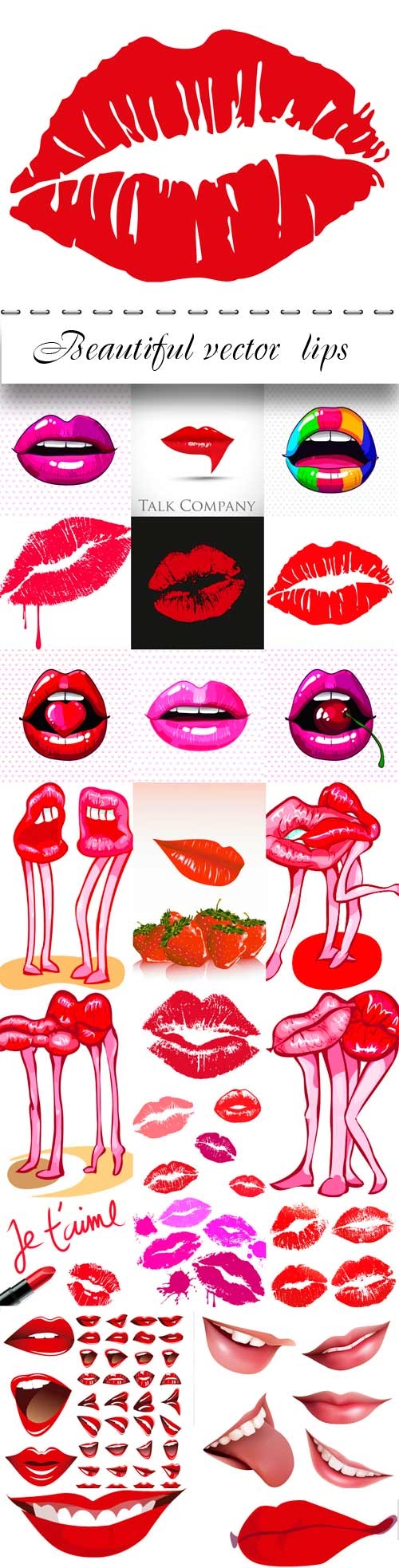 Beautiful vector  lips