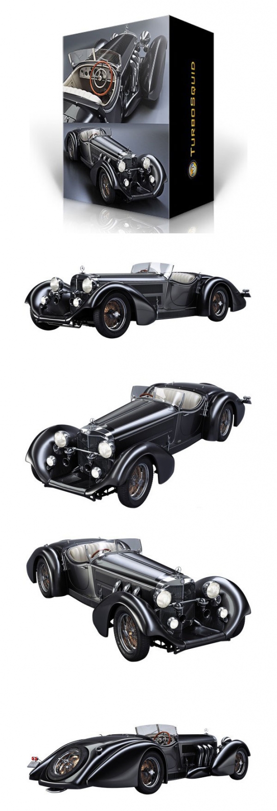 Turbosquid  Mercedes-Benz SS Roadster 1930 Erdmann&Rossi retro legend sport cabriolet