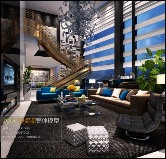 Modern Style LivingRoom 3D66 Interior 2015 Vol 1-5: 3D  