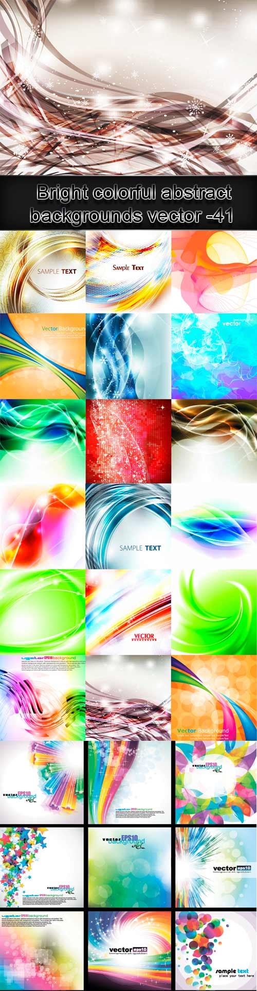 Bright colorful abstract backgrounds vector -41