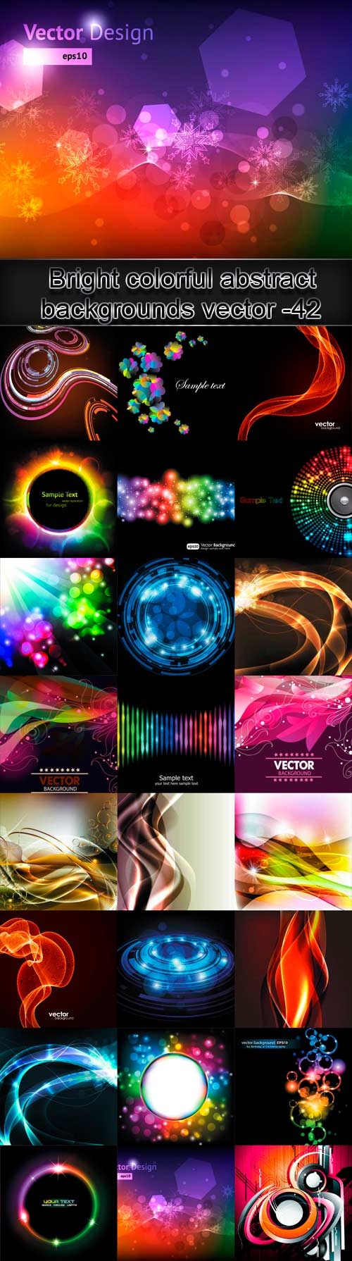 Bright colorful abstract backgrounds vector -42