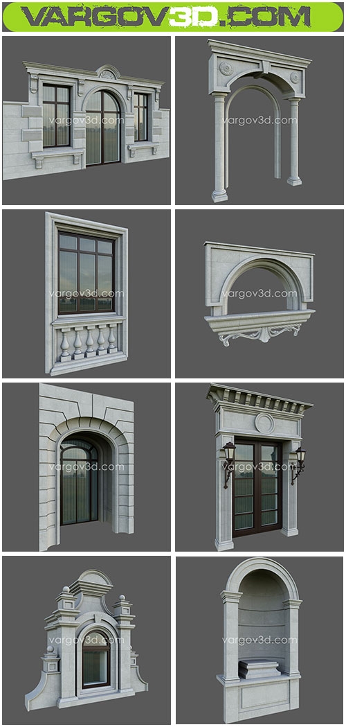 Vargov architectural element: 3D   