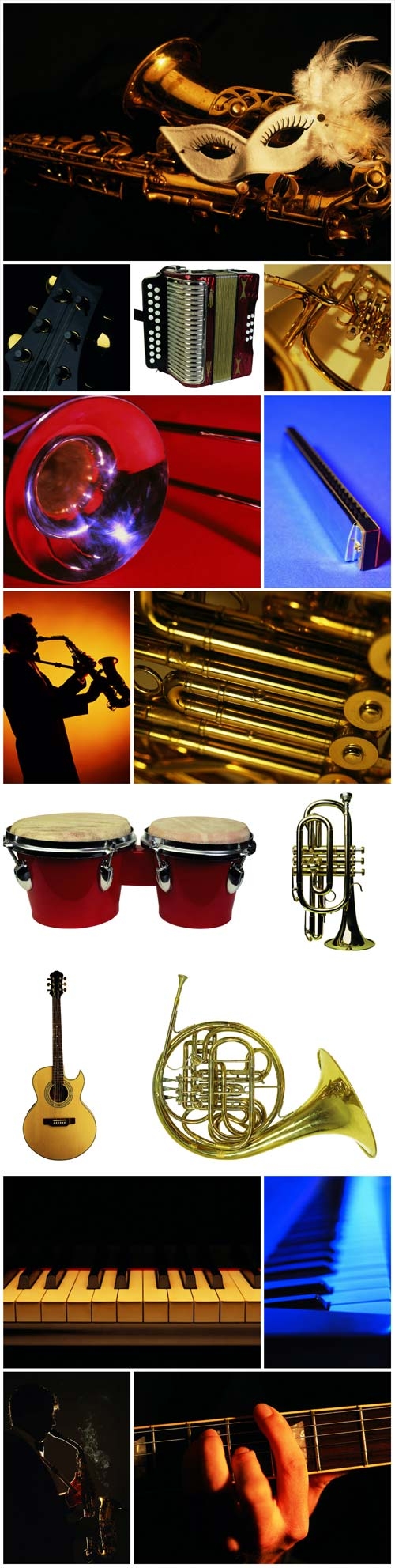 Musical instruments raster graphics