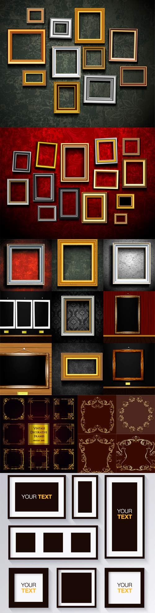 Vector frames collection