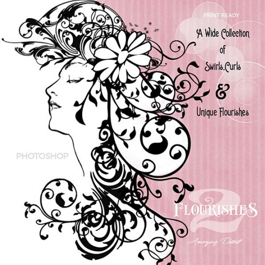  Rons Daviney - Flourishes photoshop brushes design