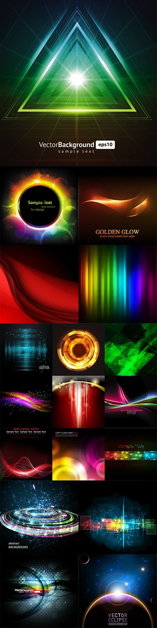 Abstract glowing on a dark background