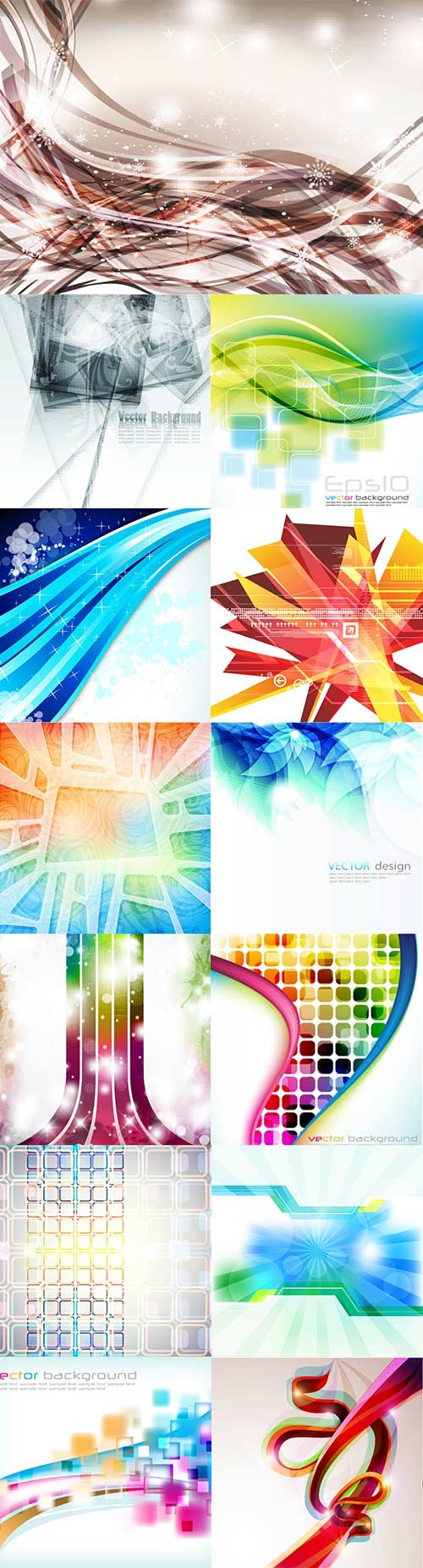 Bright colorful abstract backgrounds vector - 63