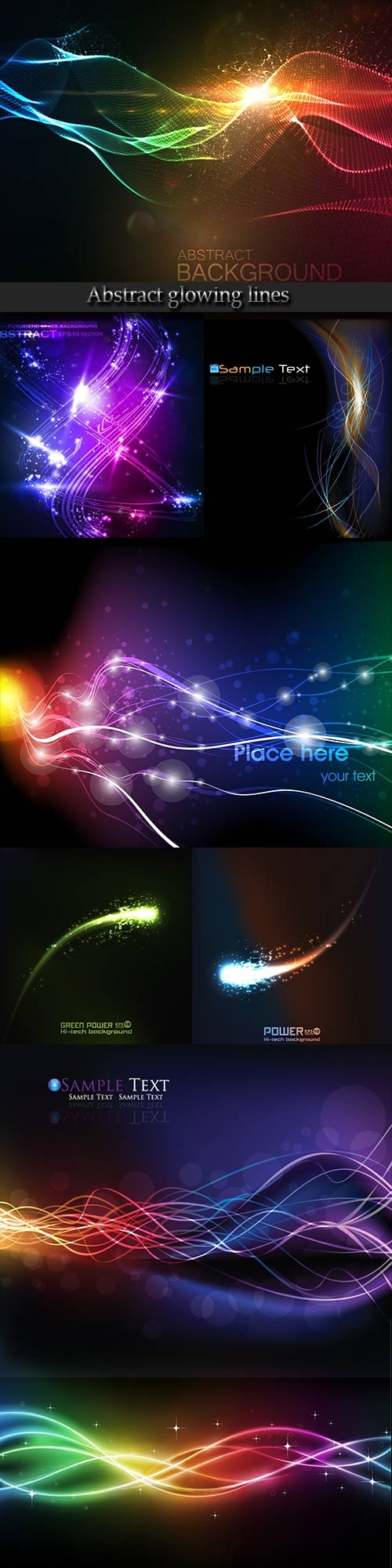 Abstract glowing lines on a dark background