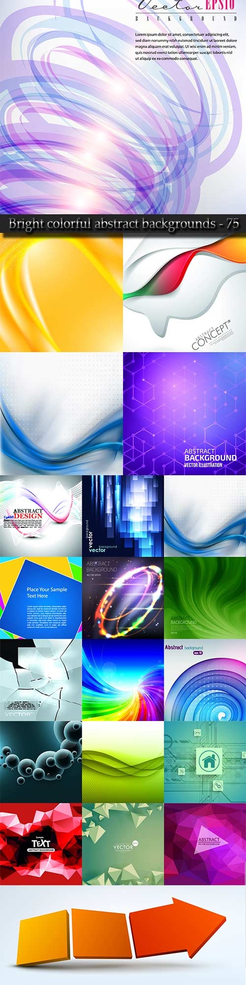 Bright colorful abstract backgrounds vector - 75