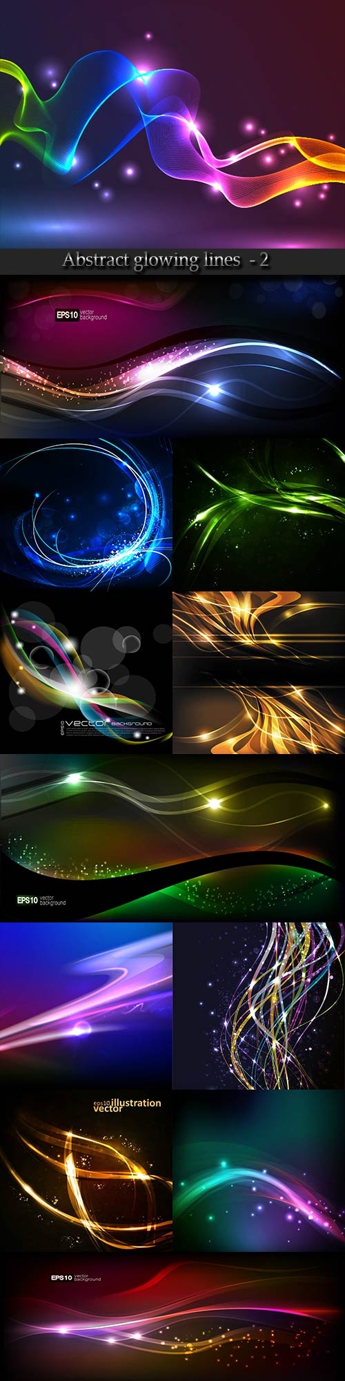 Abstract glowing lines on a dark background 2