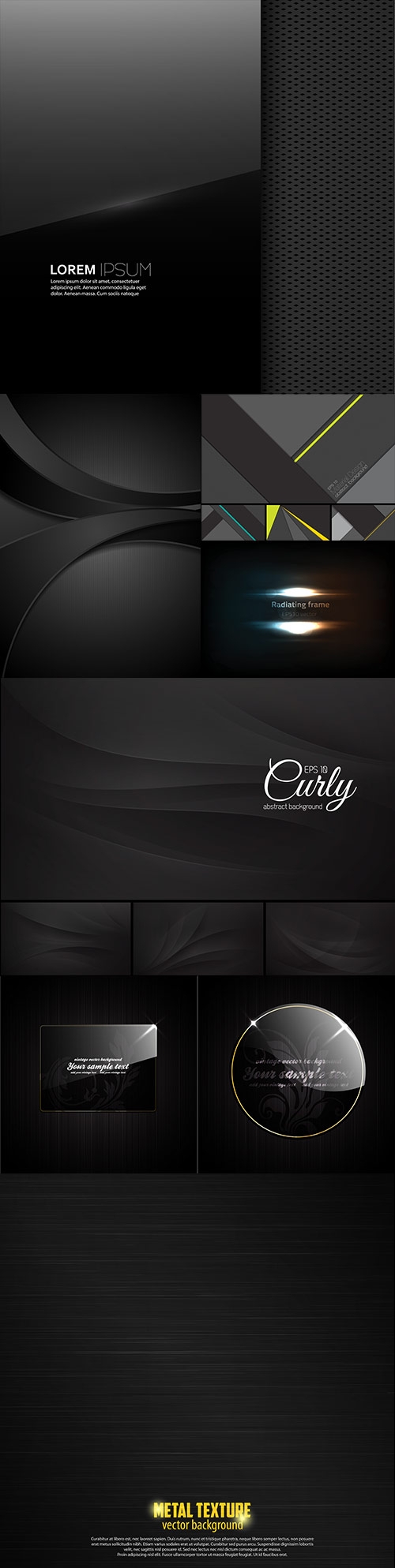 Dark abstract vector backgrounds