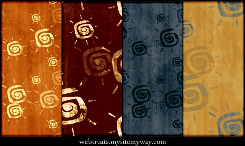 Grungy Summer Sun Tileable Patterns -    