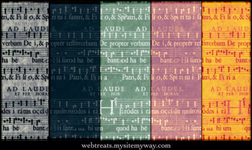 Tileable Grunge Music Score Patterns -     