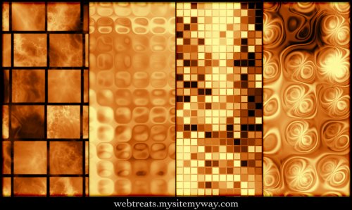 Warm Copper Seamless Patterns -  