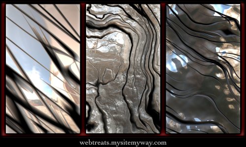 Seamless Reflective Abstract Malleable Metal Patterns -   