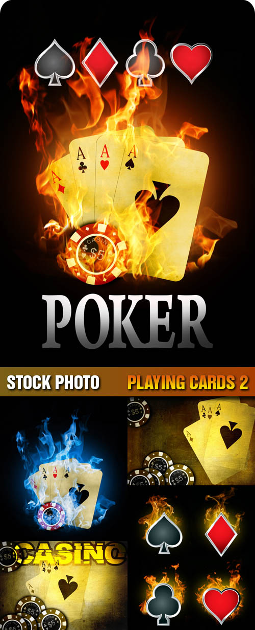 Stock Photo – Playing Cards 2 - фотоклипарт игральные карты. Покер